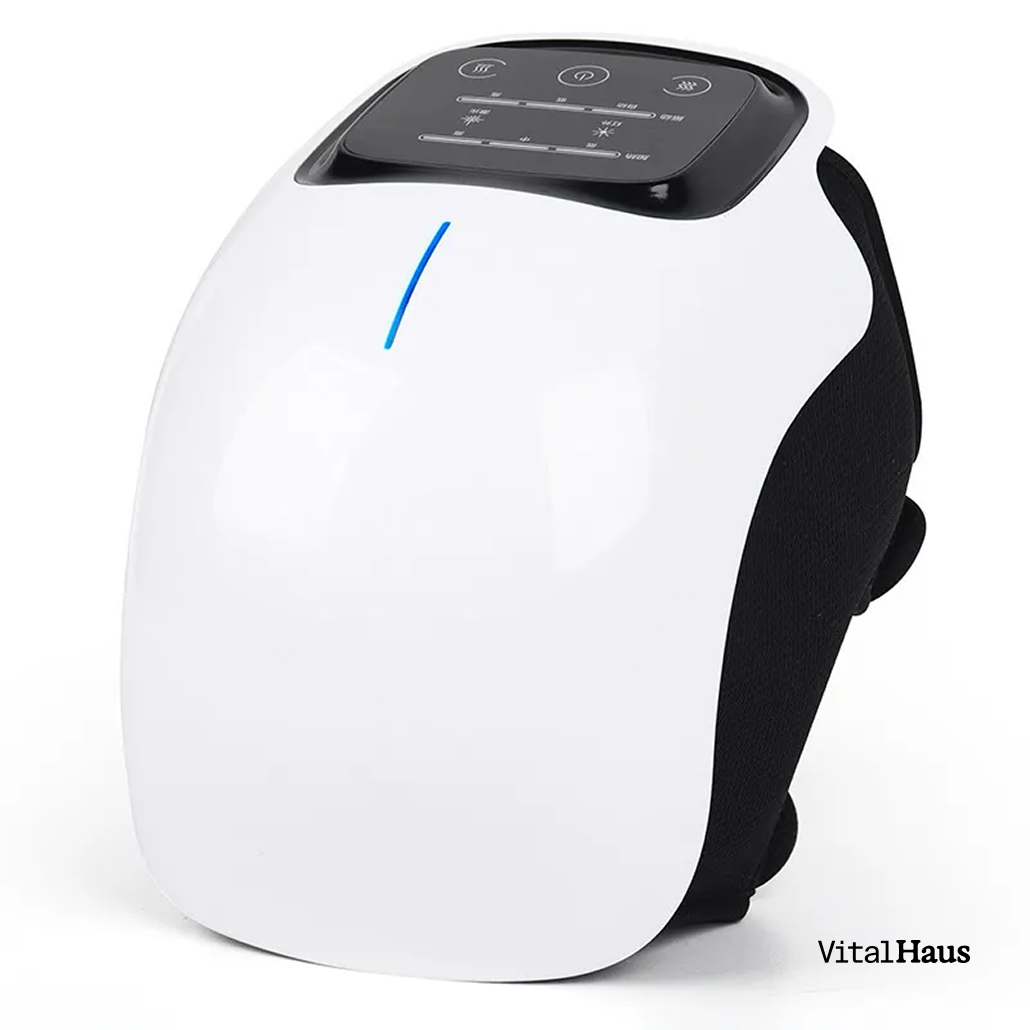 White and black device with digital display on a white background, branded 'VitalHaus'.